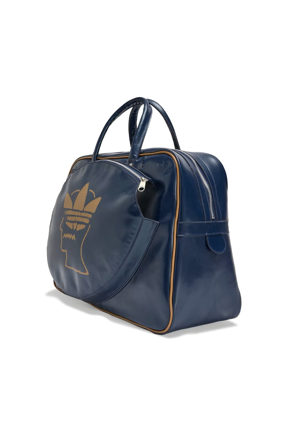 Vintage-inspirierte Adidas x Brain Dead Tasche mit Reißverschluss im Tennisracket-Stil und coolem Colorblock-Look.