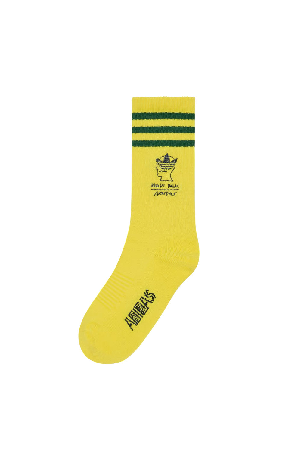 Adidas X Brain Dead Socks Bright Yellow / Amazon Green / Collegiate Navy - BONKERS