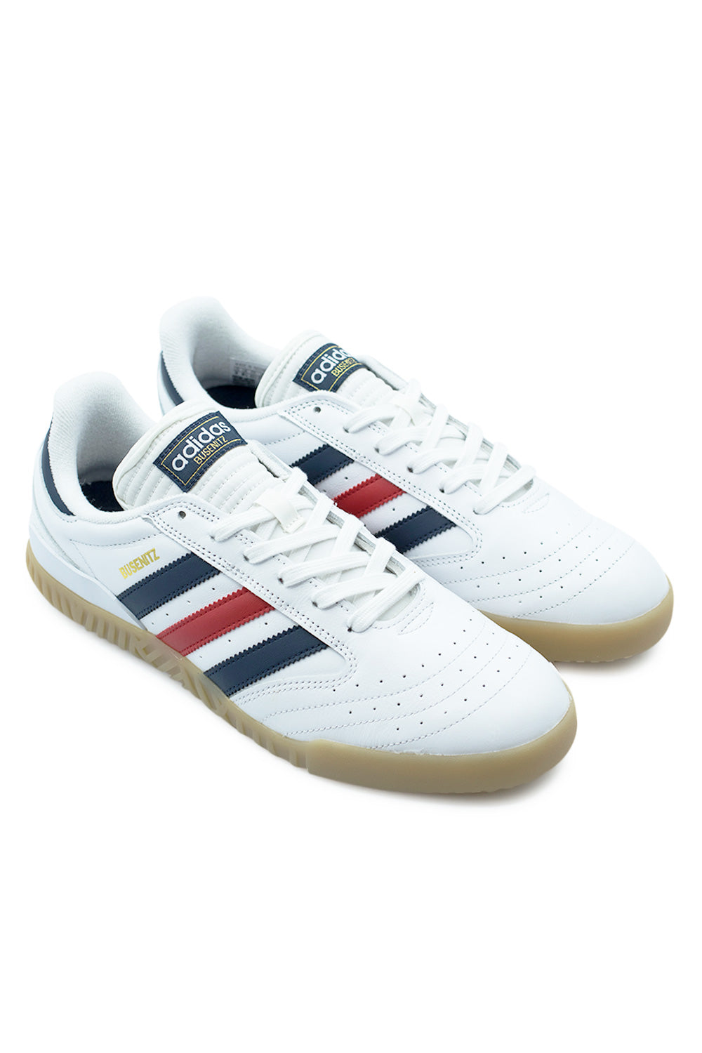 Adidas Busenitz Indoor Super Shoe Cloud White / Collegiate Navy / Better Scarlet - BONKERS