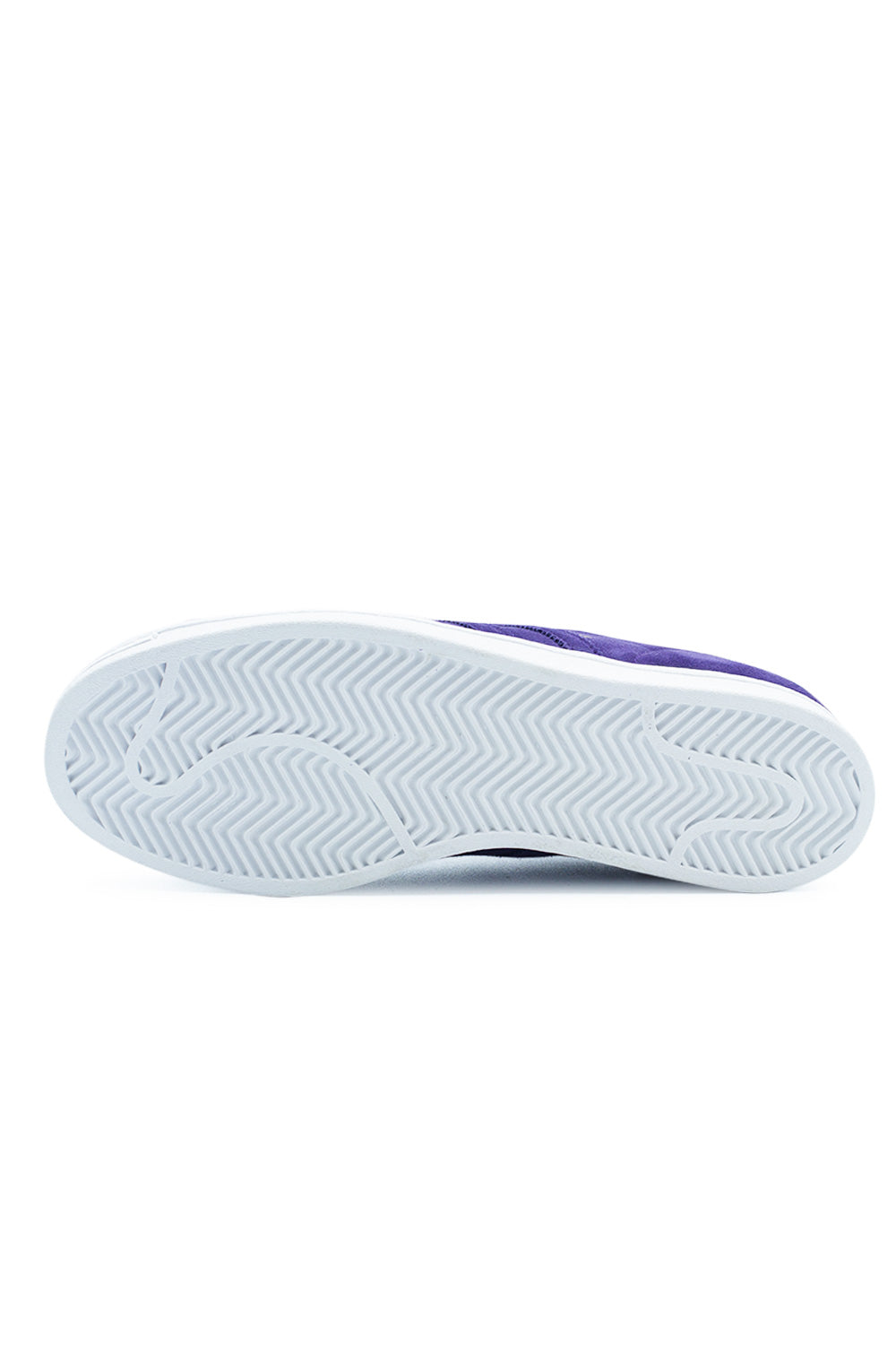 Sohle des adidas Superstar ADV Collegiate Purple – griffige, abriebfeste Gummisohle für optimalen Halt beim Skaten und im Alltag