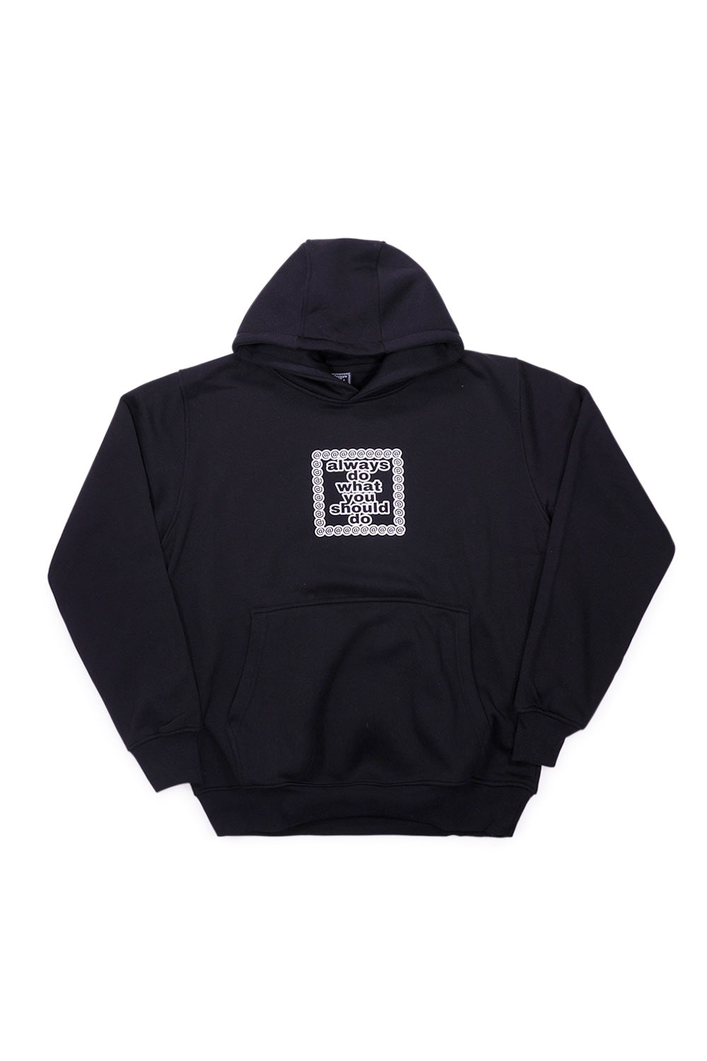 "Always ADWYSD Core Hoodie Black – Schwarzer Kapuzenpullover mit minimalistischem Design"