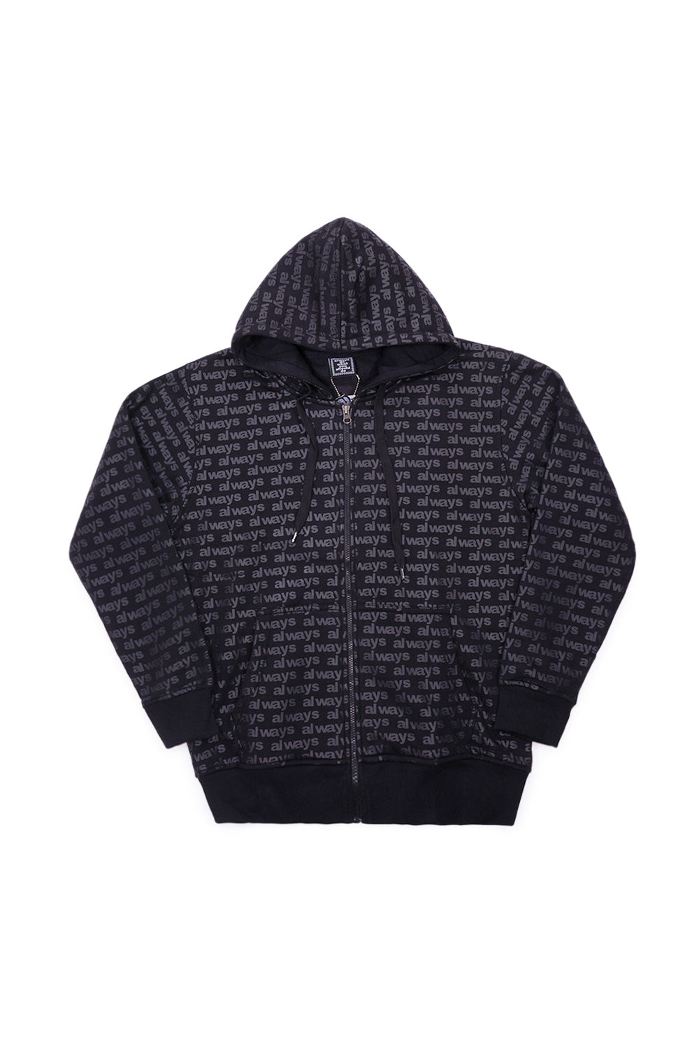 "Always Mac Zip Up Hoodie Black – Schwarzer Hoodie mit Reißverschluss und moderner Passform"