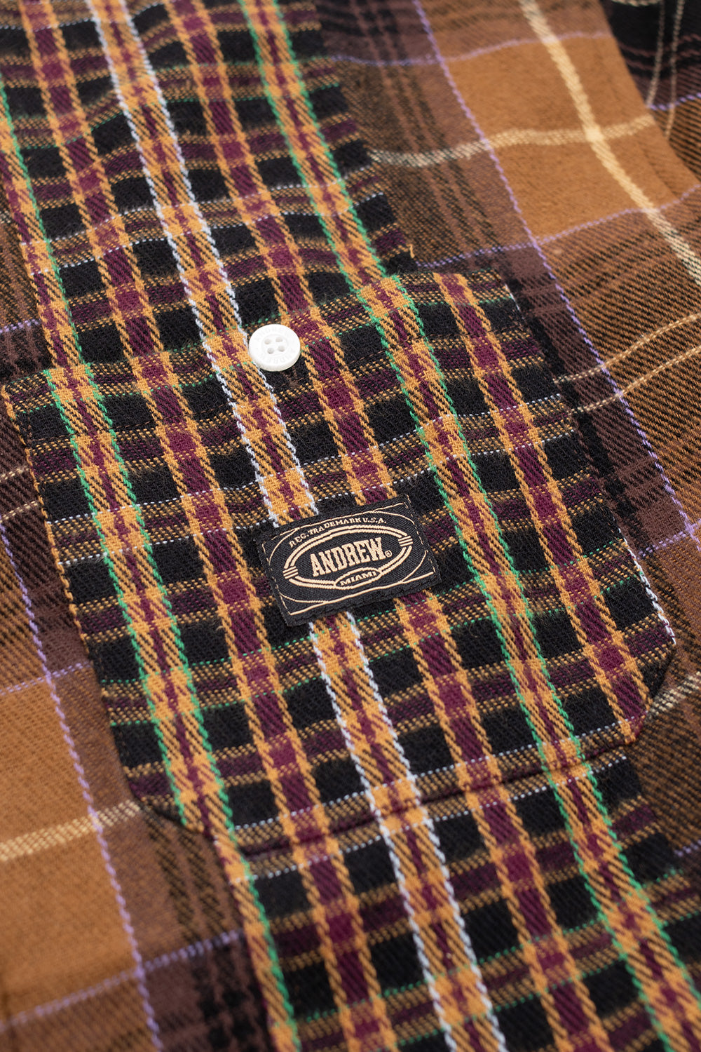 Andrew Miami Patchwork Flannel Brown - BONKERS