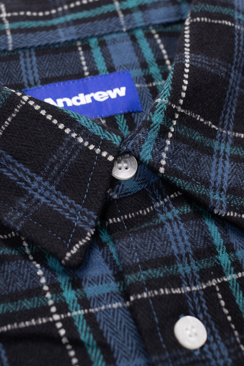 Andrew Miami Patchwork Flannel Navy - BONKERS