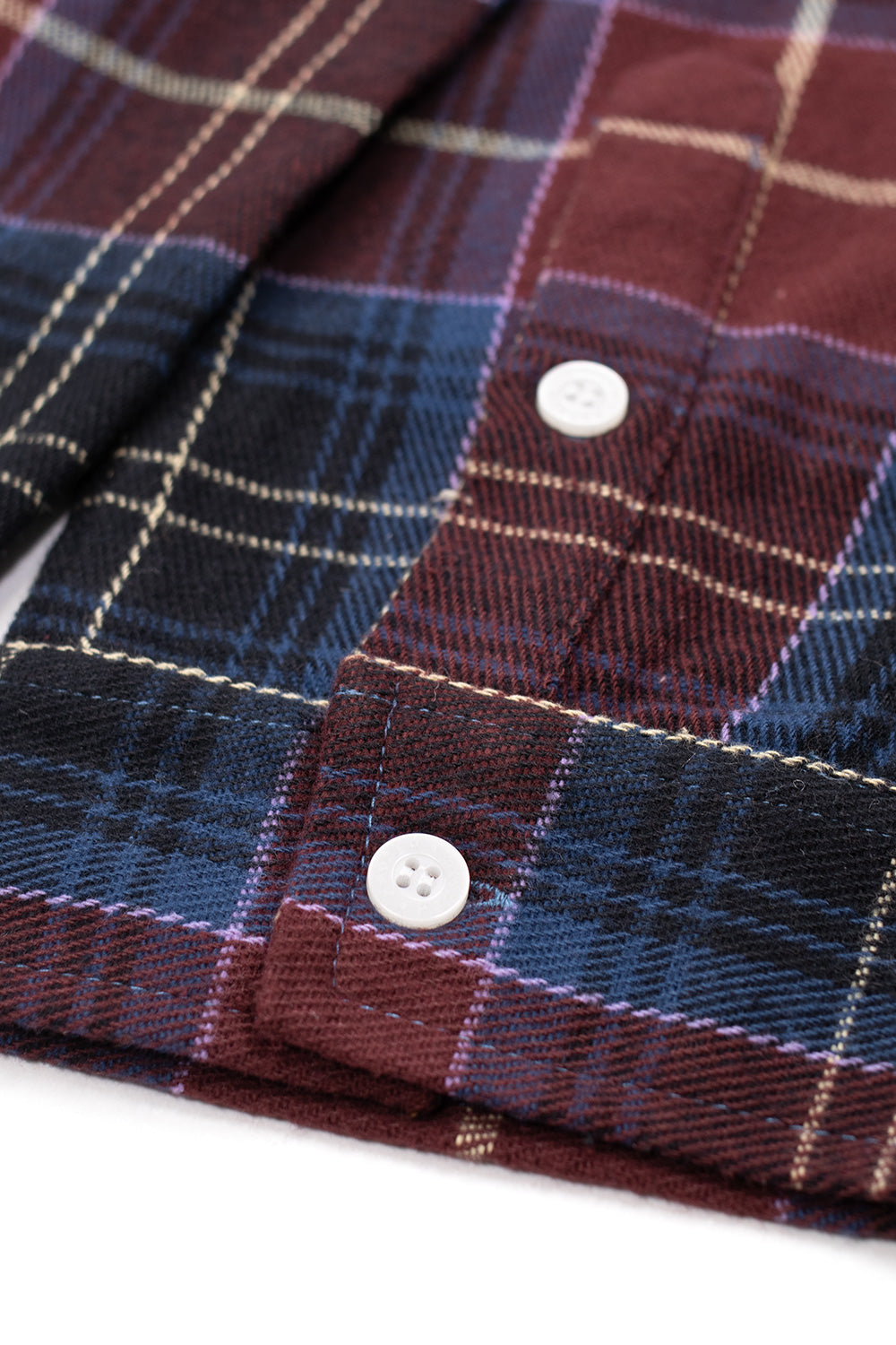 Andrew Miami Patchwork Flannel Navy - BONKERS