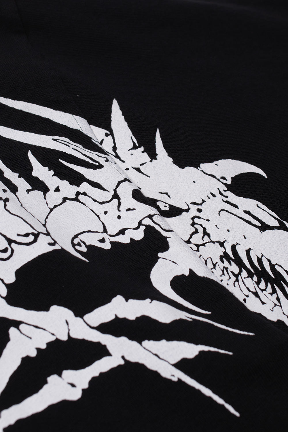 "Aries Acid Dragon Skeleton T-Shirt Black – Cooles Oversized-T-Shirt mit einzigartigem Acid-Wash-Design und markantem Drachen-Skelett-Print"