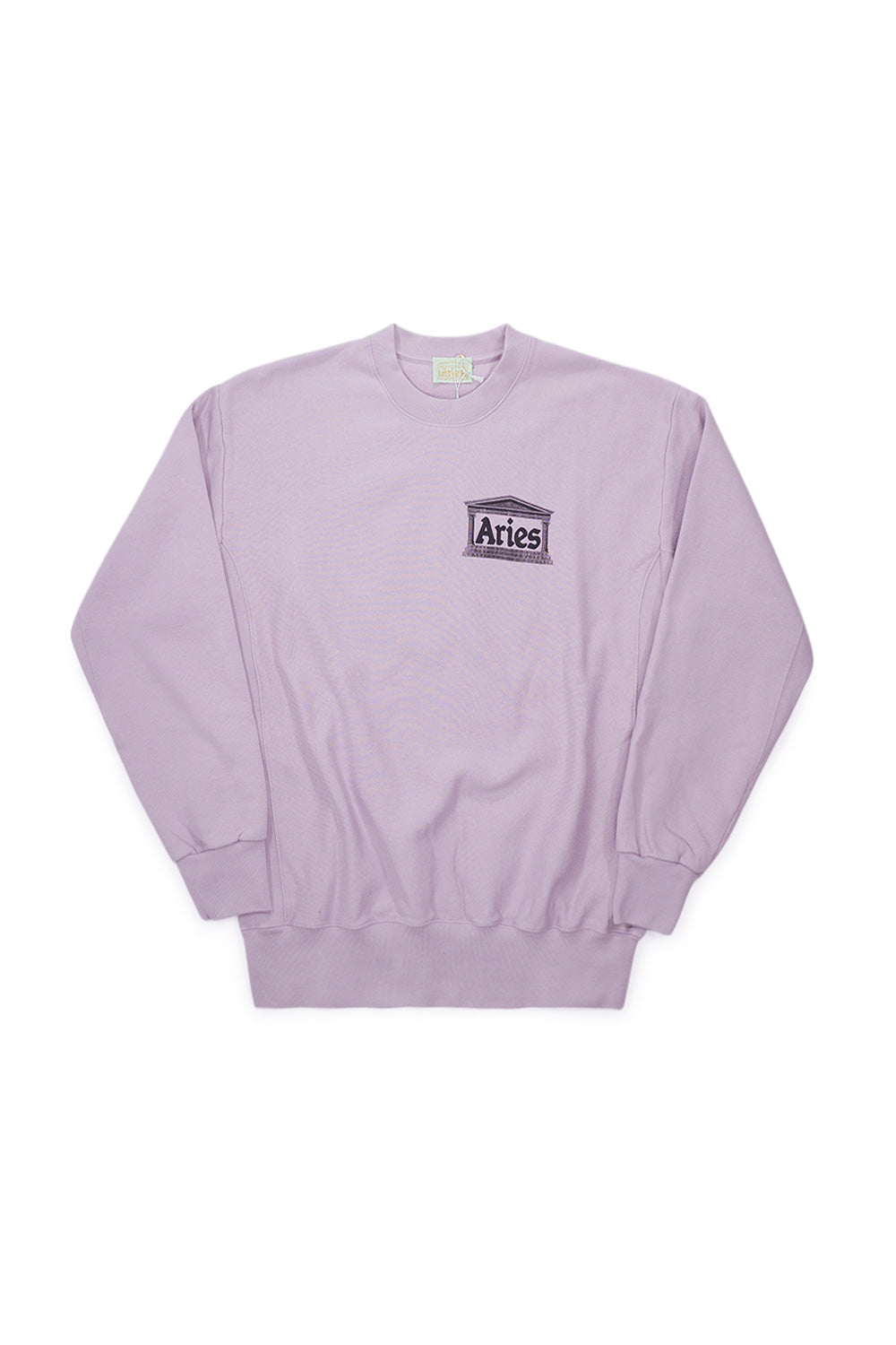 "Aries Aged Premium Temple Sweatshirt Lilac – Lilafarbener Hoodie mit Vintage-Wash für einen einzigartigen, urbanen Look"