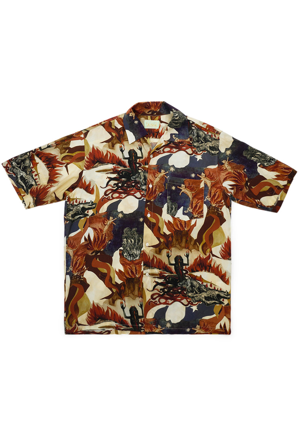 "Aries Cannibal Apocalypse Hawaiian Shirt Multi – Buntes Hawaiian Shirt mit einzigartigem Cannibal-Print für einen auffälligen Sommerl