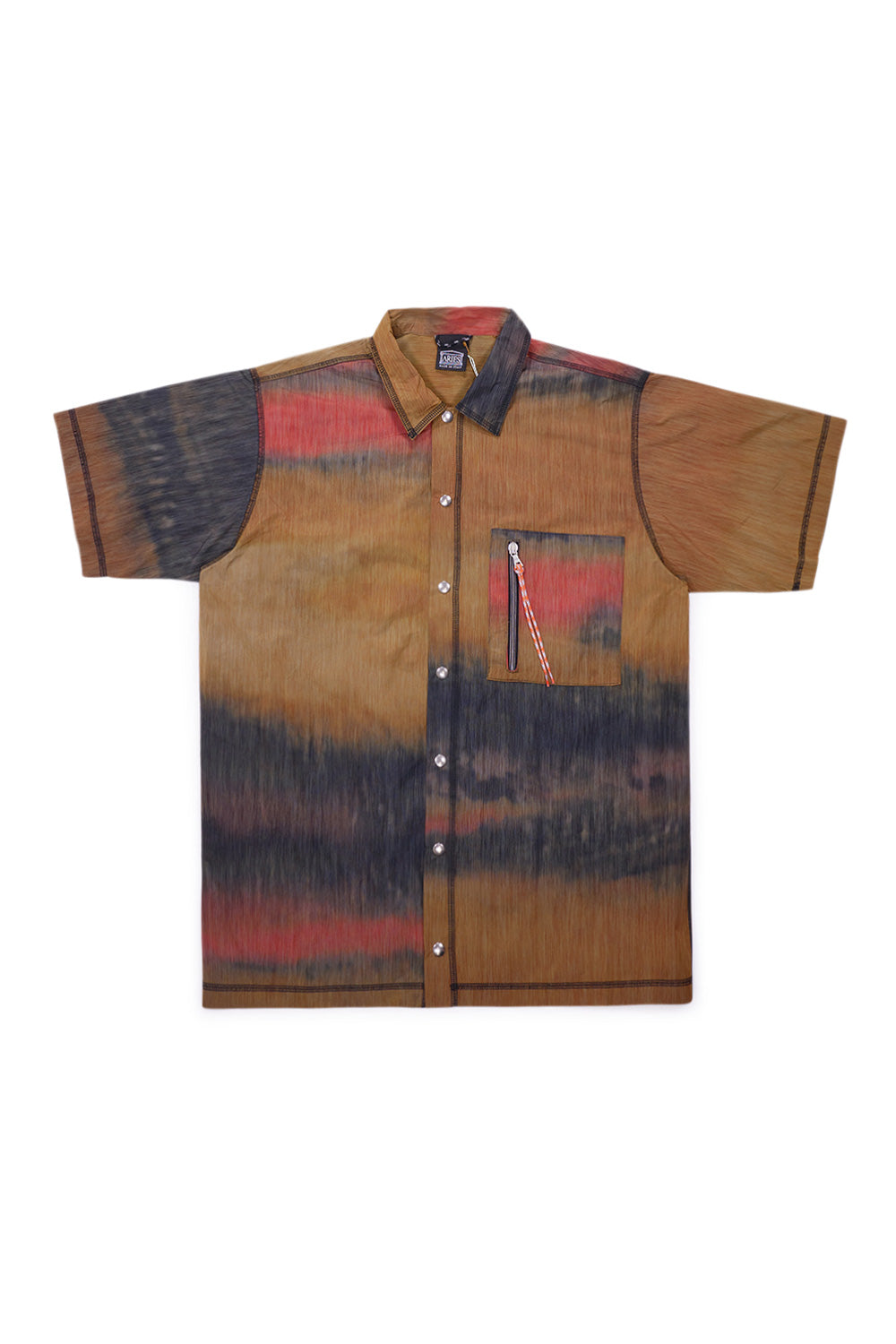 "Aries Colourfade SS Tech Shirt Black – Schwarzes Tech-Shirt mit Farbverlauf-Design für ein modernes Streetwear-Outfit"