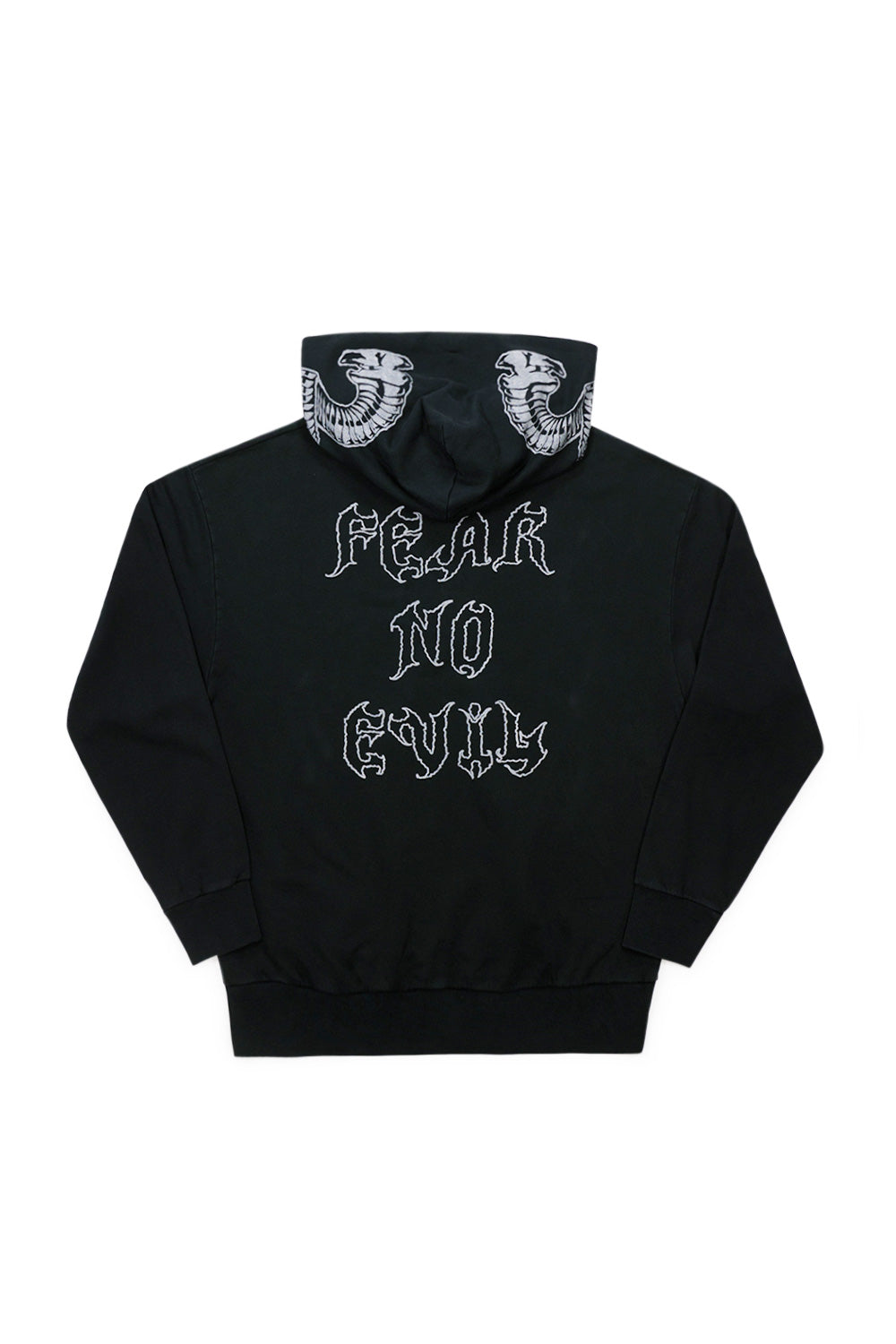 "Aries Fear No Evil Hoodie Black – Schwarzer Hoodie mit einzigartigem Fear No Evil Design für einen trendigen Streetwear-Look"