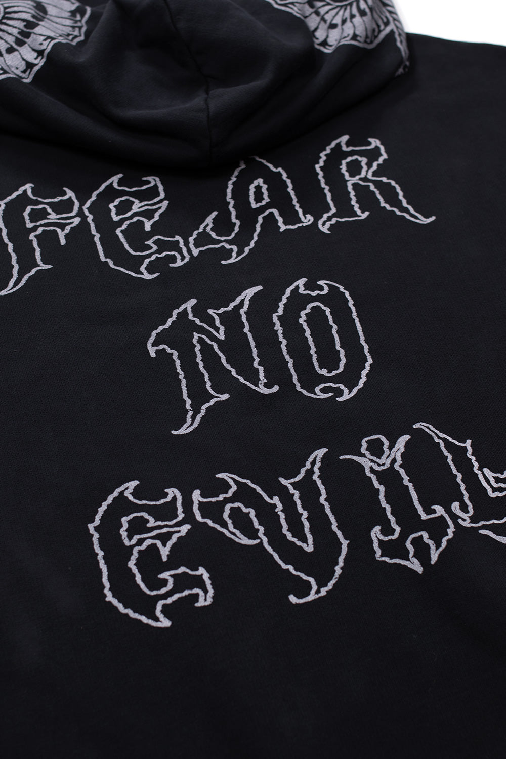 "Aries Fear No Evil Hoodie Black – Schwarzer Hoodie mit kultigem Fear No Evil Print, ideal für lässige Outfits"