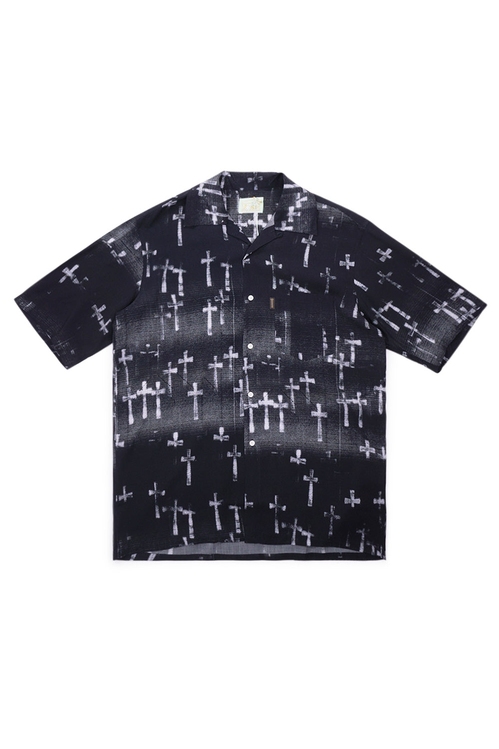 "Aries Graveyard Hawaiian Shirt Black – Stylisches schwarzes Hawaiihemd mit einzigartigem Graveyard-Print für einen coolen, urbanen Look"