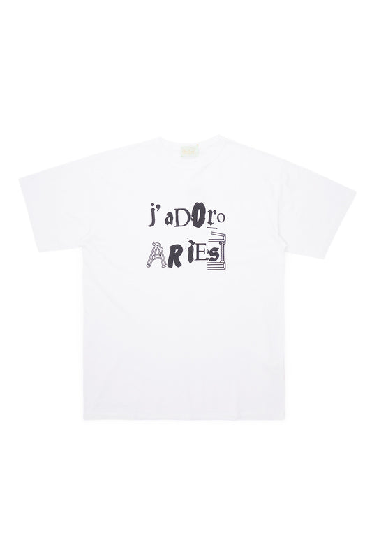 Aries J'Adoro Aries Ransom T-Shirt White - BONKERS