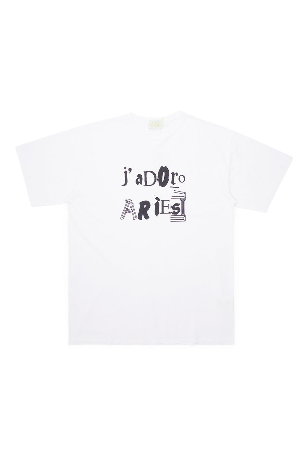 "Aries J'Adoro Aries Ransom T-Shirt in Weiß – stylisches Streetwear-Shirt mit auffälligem Print"