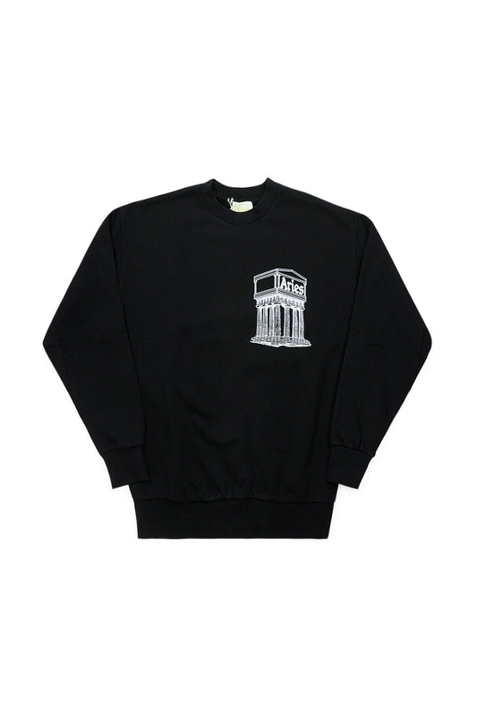Aries Mega Temple Sweatshirt Black - BONKERS