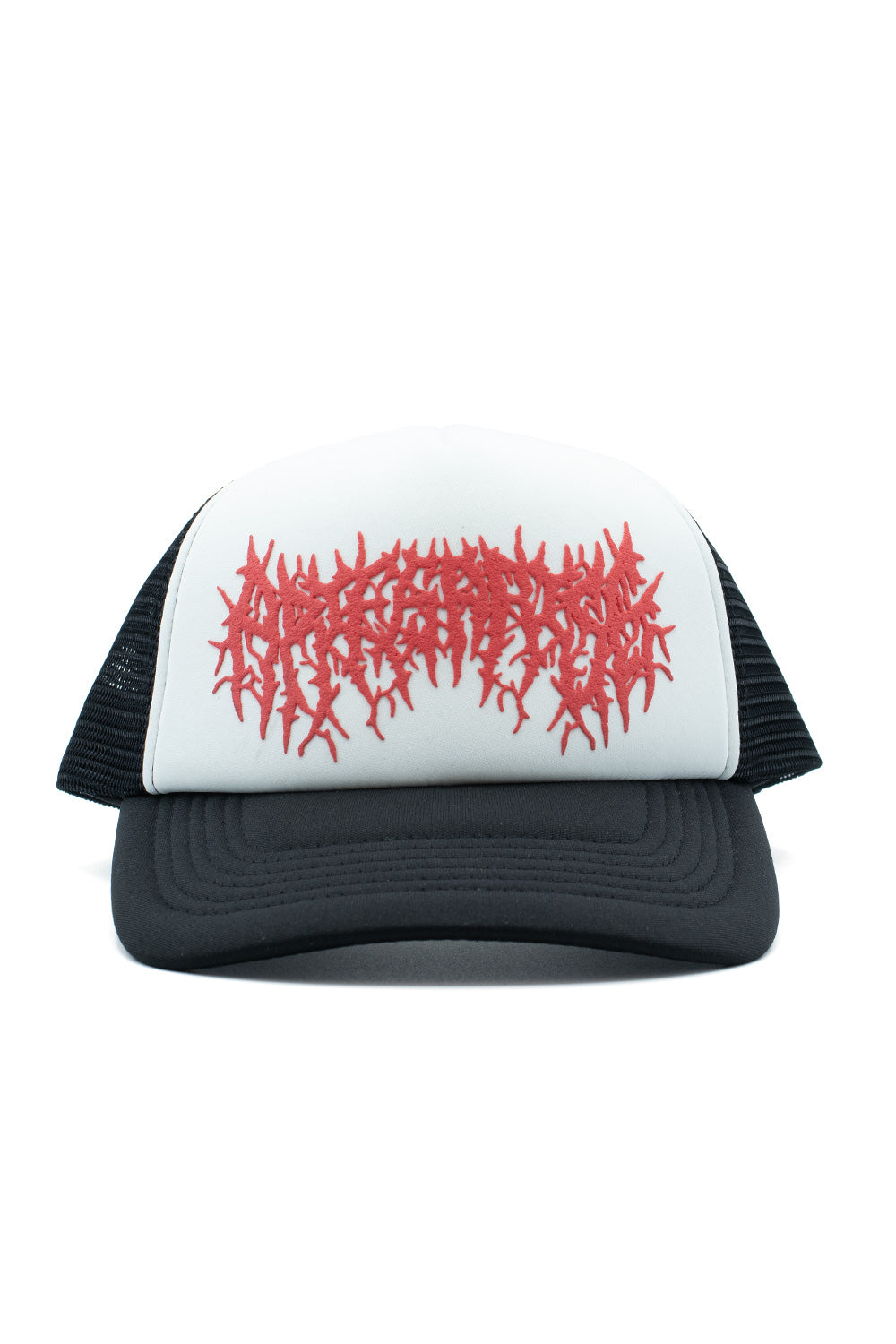 "Aries Metal Trucker Cap Black – Stylische schwarze Mesh-Cap mit Aries-Logo-Metallpatch auf der Front"