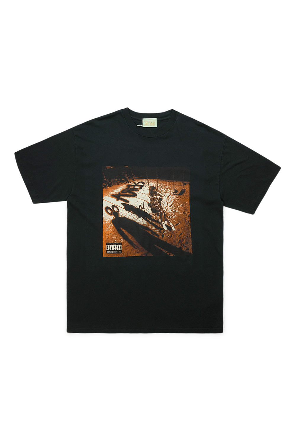 "Aries Nu Metal Music T-Shirt Black – Schwarzes Oversized-T-Shirt mit auffälligem Aries-Grafik-Print, inspiriert von der Nu-Metal-Ästhetik"