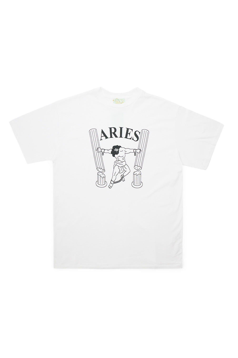 "Aries Samson T-Shirt White – Klassisches weißes T-Shirt mit markantem Samson-Design für einen einzigartigen Streetwear-Look"