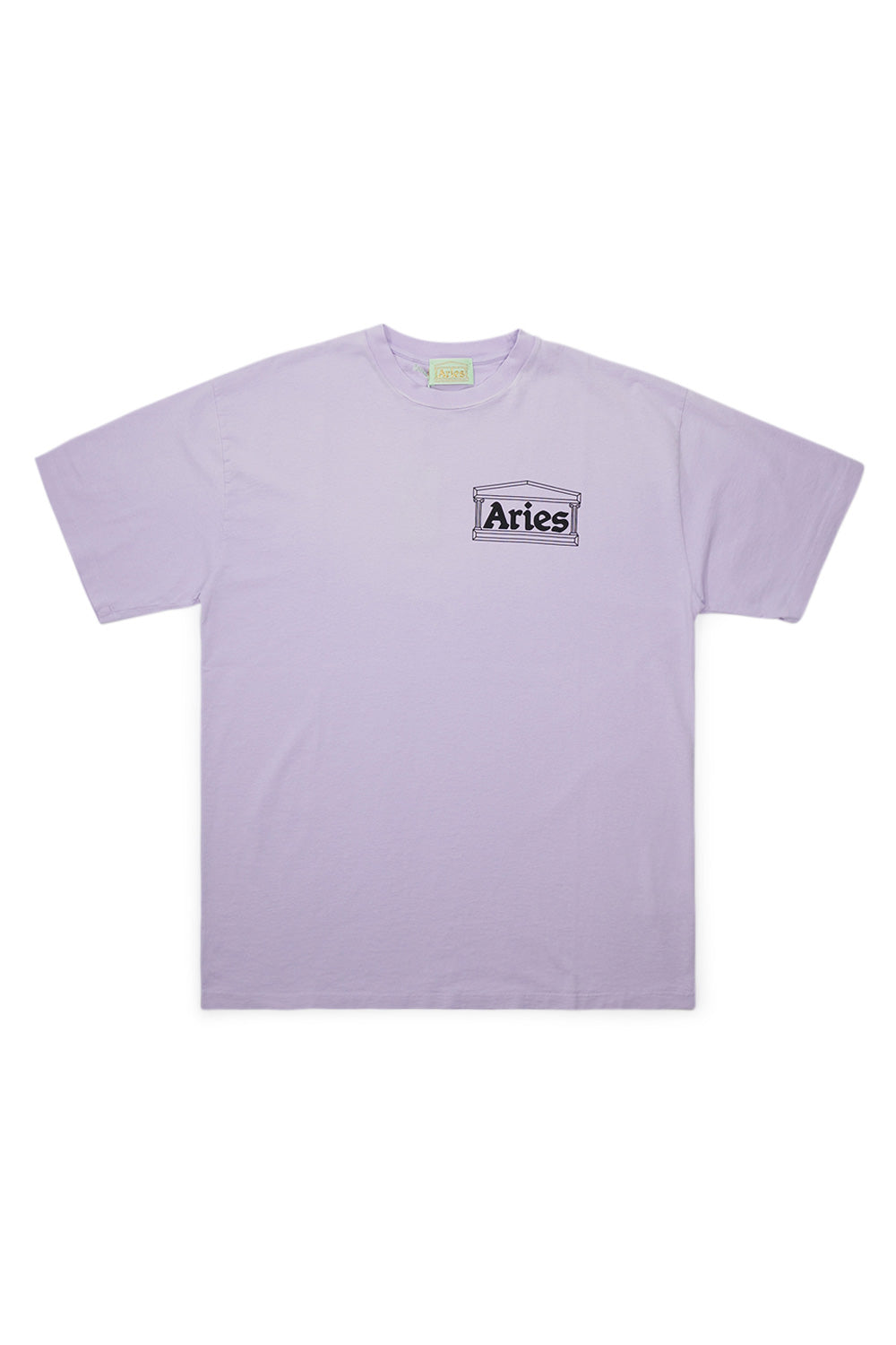 "Aries Sunbleached Temple T-Shirt Faded Purple – Lässiges Streetwear-Tee in verwaschenem Lila mit ikonischem Aries-Logo-Print"