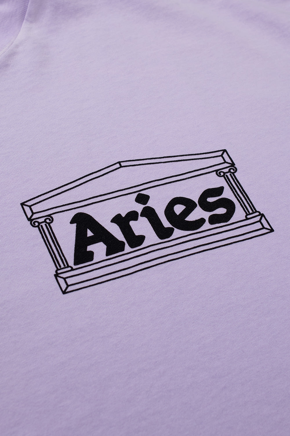 "Aries Sunbleached Temple T-Shirt – Faded Purple Baumwollshirt mit Vintage-Washed-Look und hochwertigem Siebdruck"