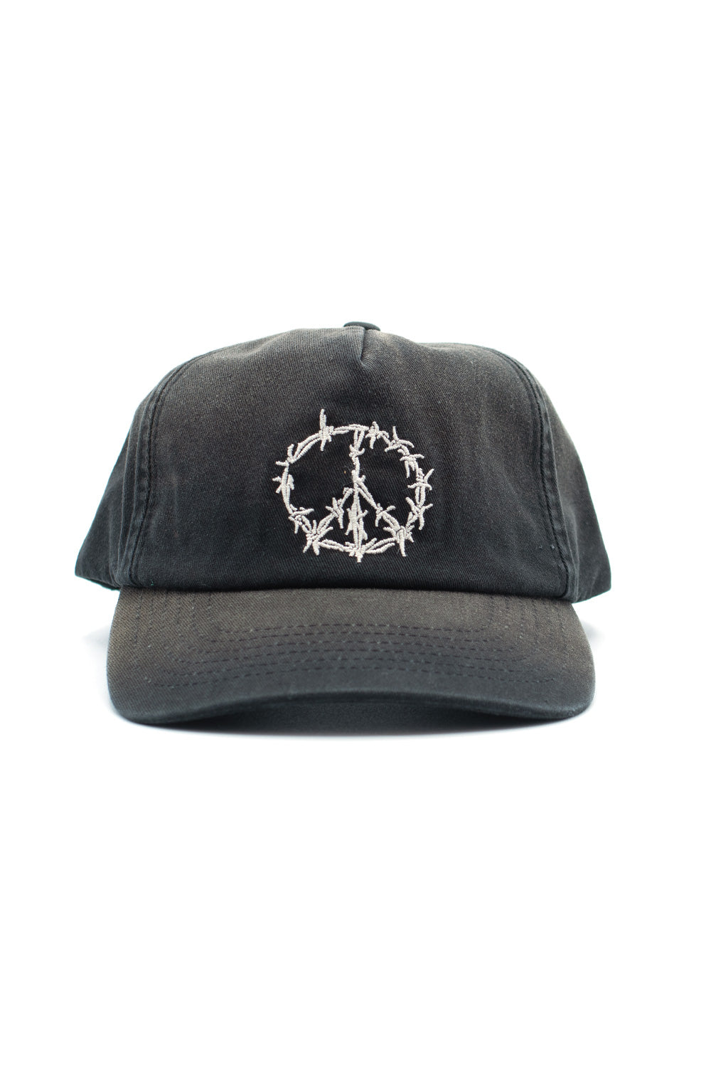 Aries Peace Cap in Schwarz mit gesticktem Peace-Zeichen – stilvolle Streetwear mit Statement.