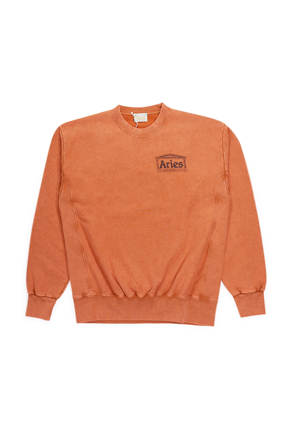Aries Premium Aged Temple Sweatshirt Caramel – Hochwertiges Sweatshirt in Caramel, mit einzigartigem Aged-Design und Premium-Qualität für lässige Streetwear.