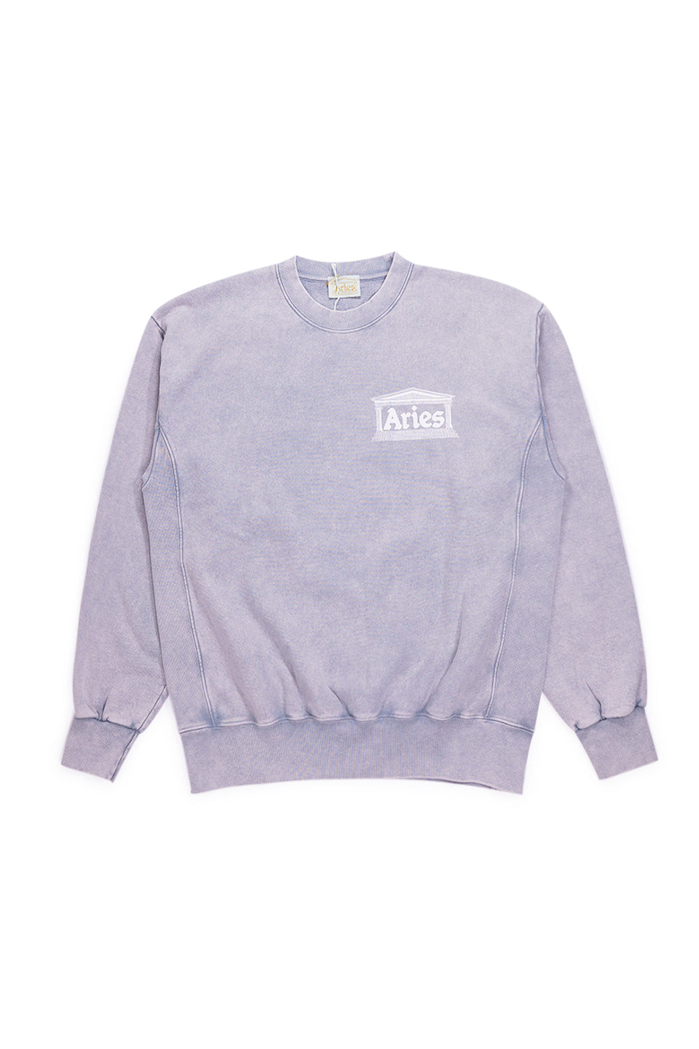 Aries Premium Aged Temple Sweatshirt Grey – Stylisches graues Sweatshirt von Aries mit hochwertigem Aged-Design für einen modernen, urbanen Look.