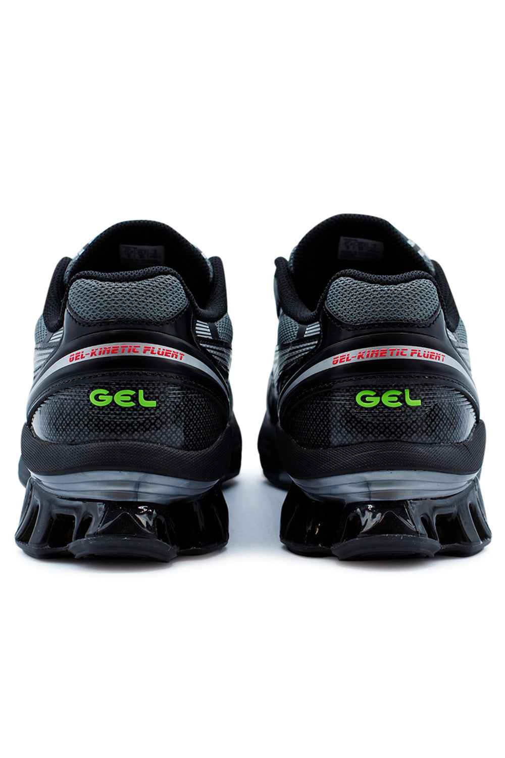 Asics Gel-Kinetic Fluent Schuh in Grau/Silber – Scutoid GEL Technologie für fortschrittliche Dämpfung und maximalen Tragekomfort im Alltag.