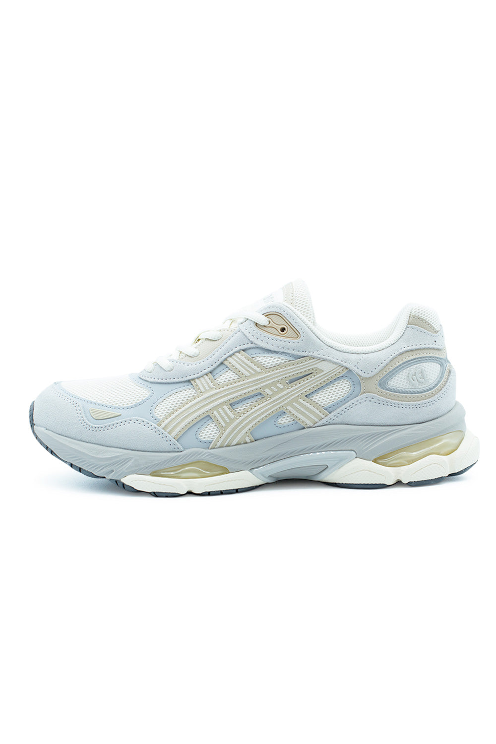 ASICS Gel-NYC 2.0 Cream Concrete lifestyle runner with breathable mesh upper, premium suede overlays and FF BLAST PLUS cushioned retro running silhouette