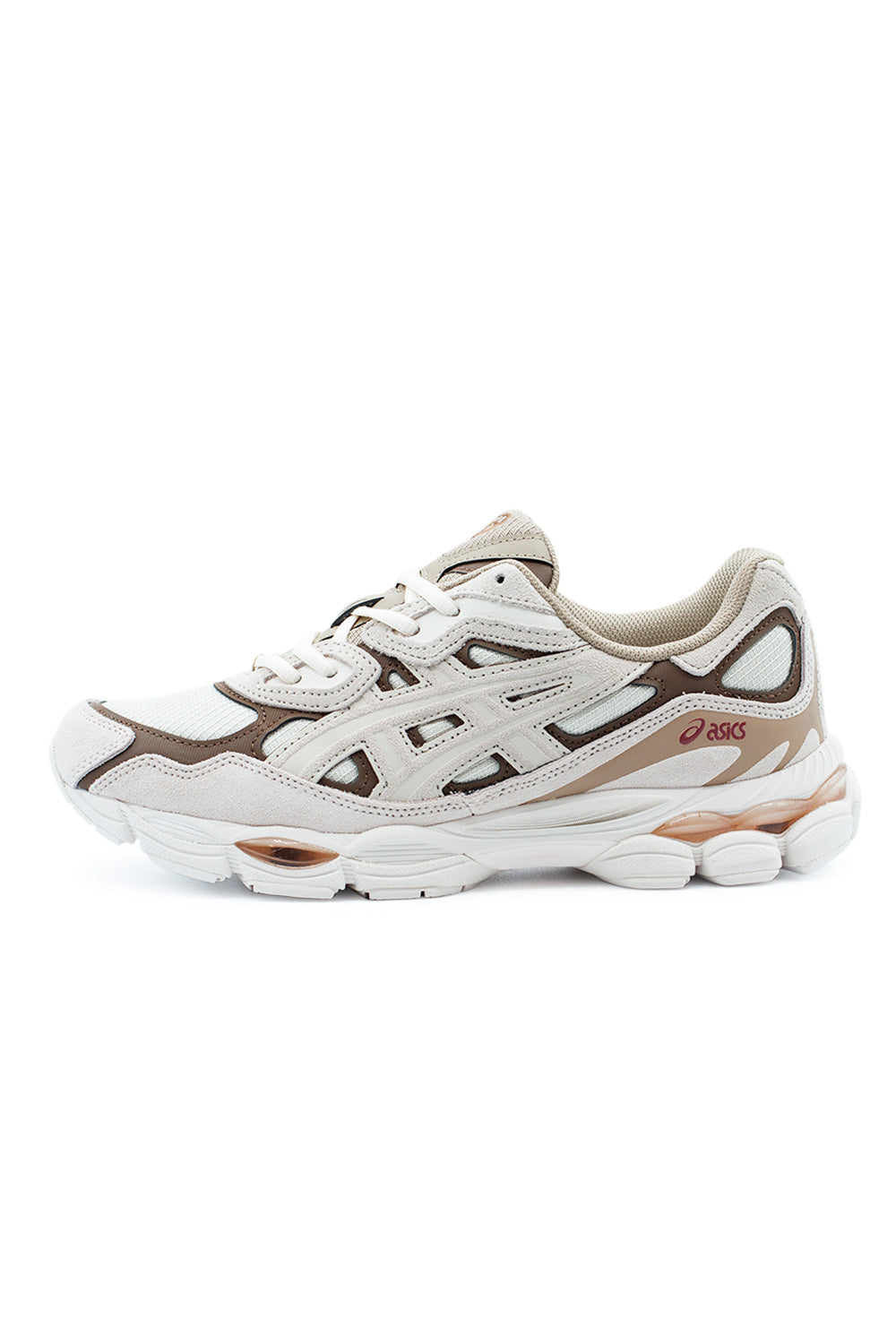 ASICS GEL-NYC Mineral Beige sneaker with retro running silhouette, breathable mesh underlays, premium suede overlays and signature GEL cushioning technology