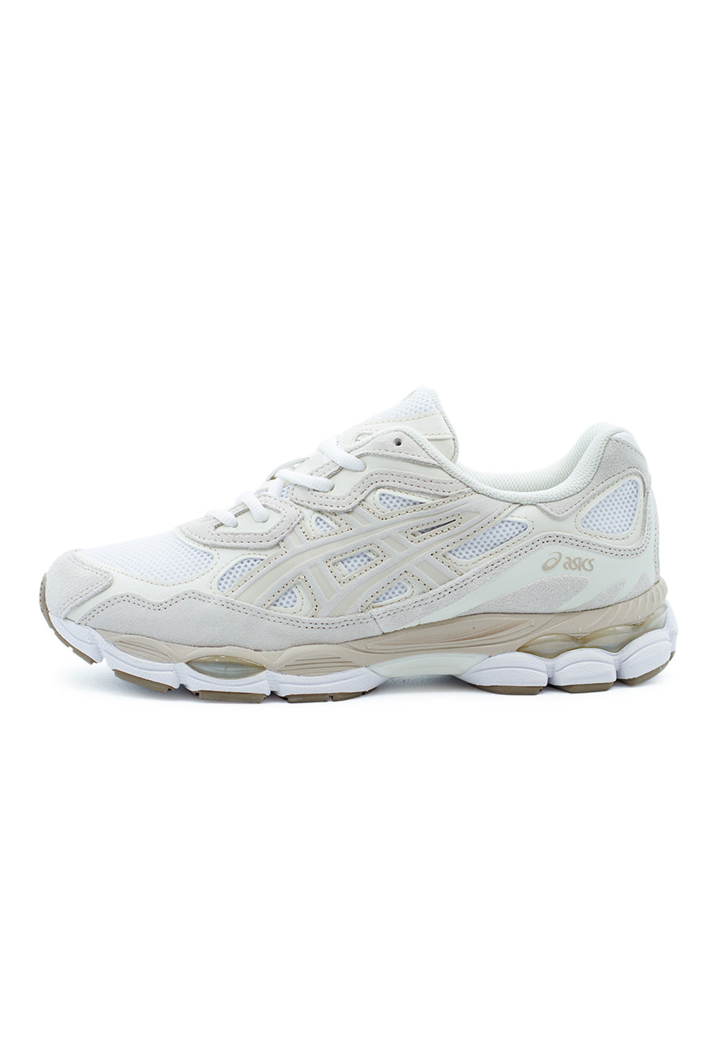 Asics GEL-NYC Sneaker in White / Feather Grey mit Mesh-Suede-Upper und 2000er Running-Design