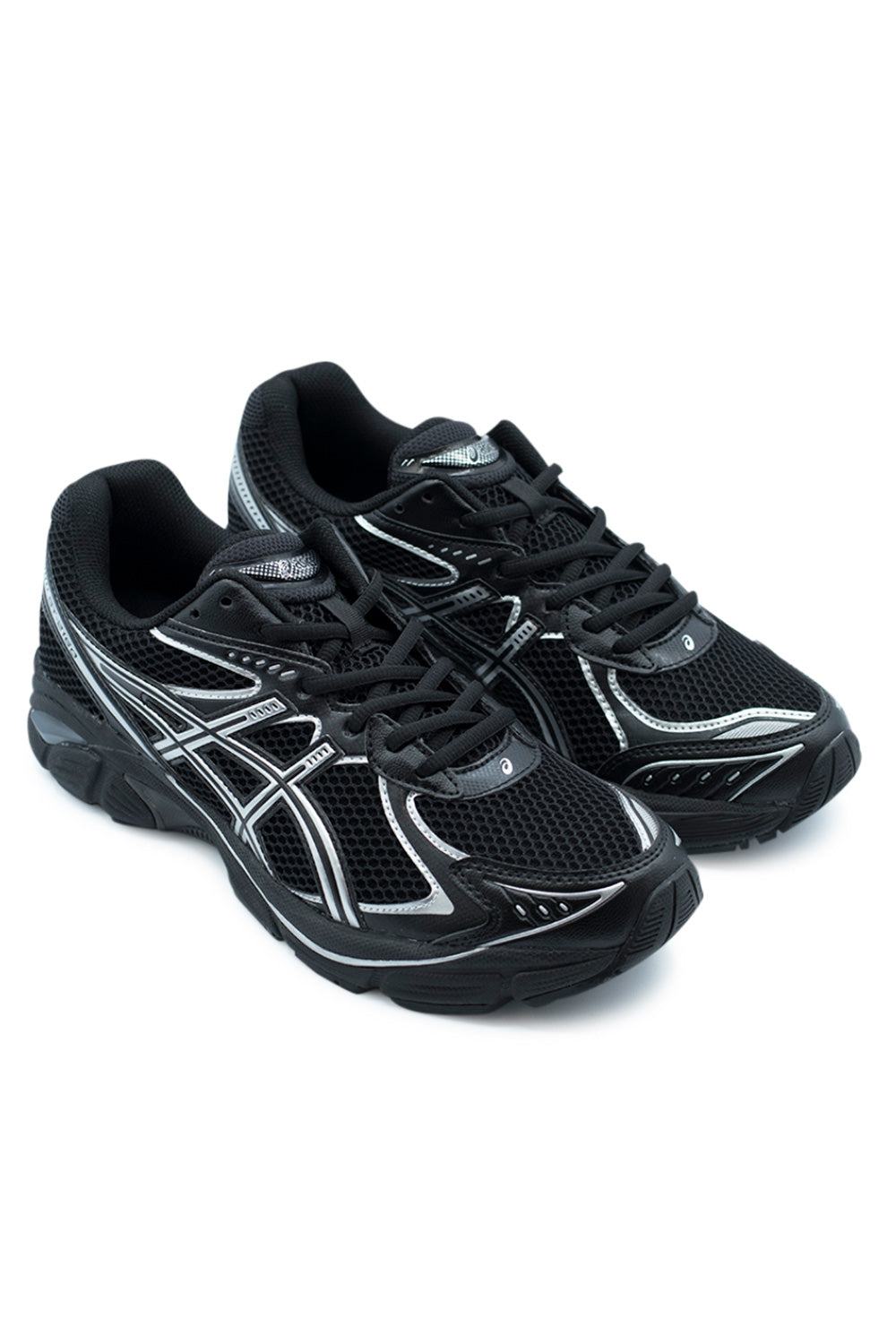Sneaker mit klassischem 2010s-Look – Asics GT-2160 in Schwarz und Silber mit moderner GEL-Dämpfungstechnologie.