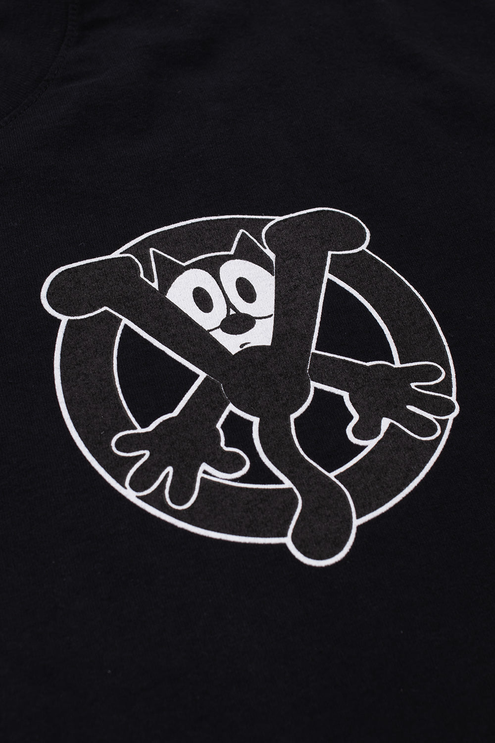"Detailansicht des Babylon LA No Peace Felix T-Shirts – hochwertiger Druck mit Felix the Cat Motiv"