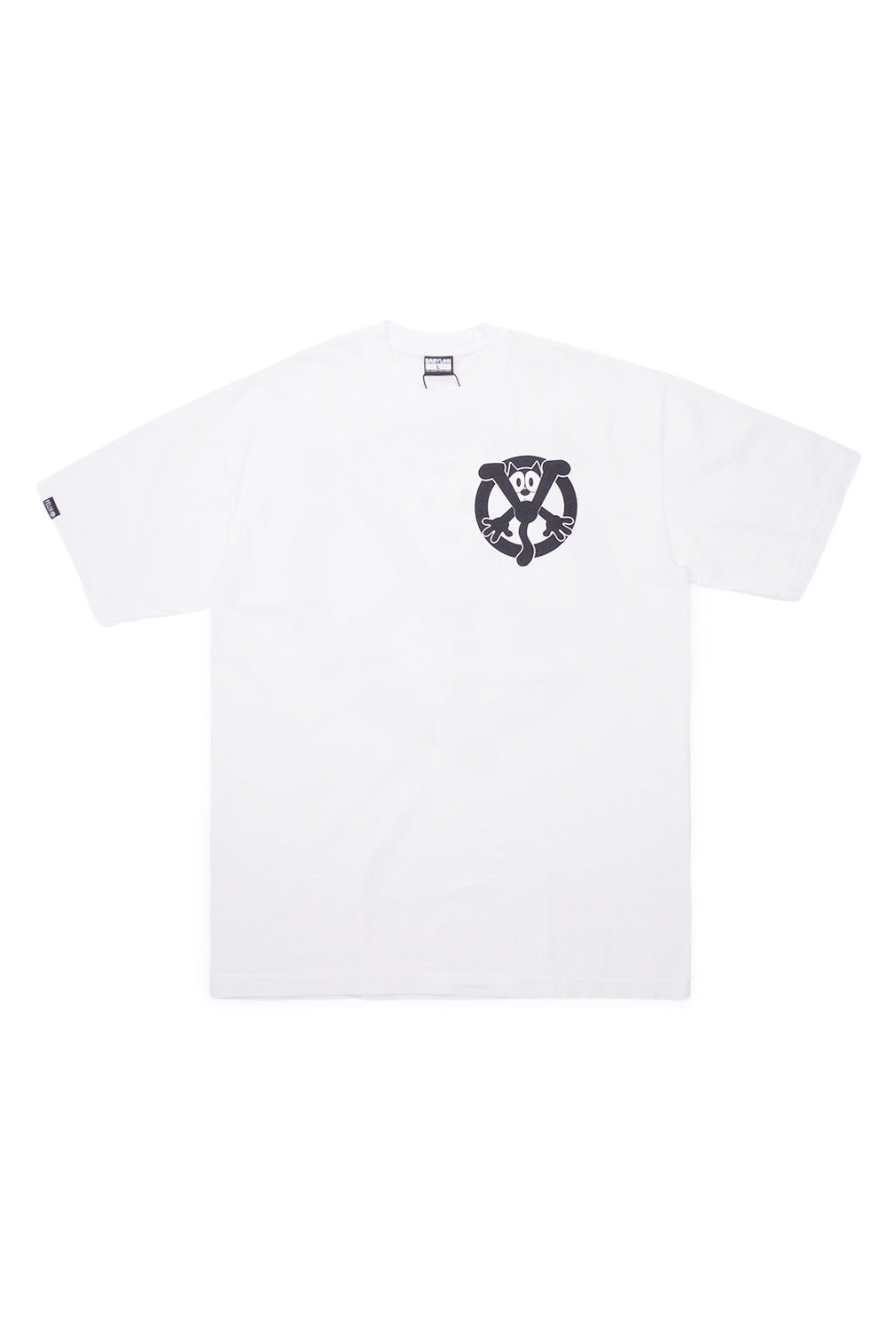 "Felix the Cat Motiv auf dem Babylon LA No Peace T-Shirt – hochwertiger Druck auf weißem Baumwollstoff"
