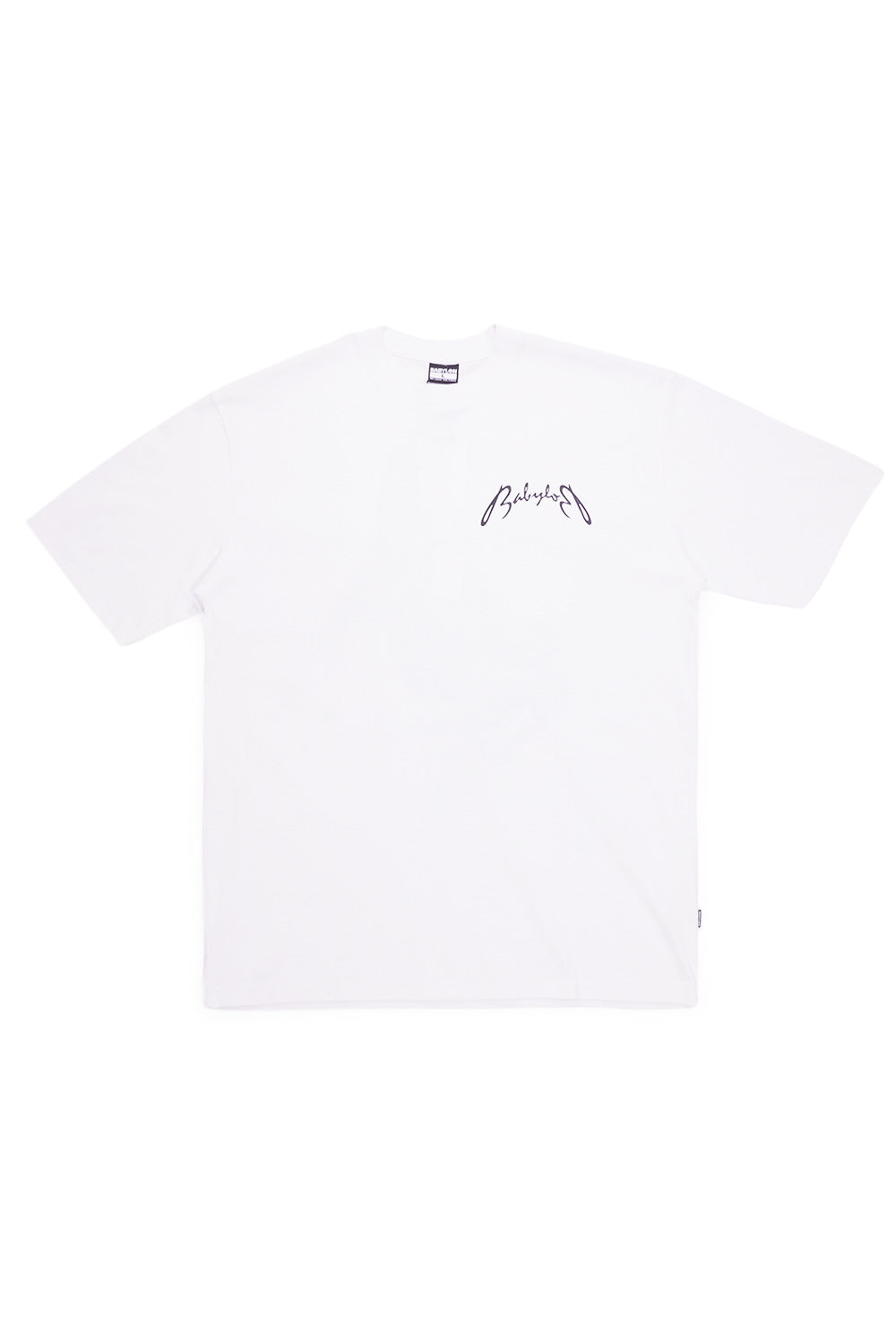 Babylon LA Surfs Up Tee Weiß – Oversized T-Shirt aus 100 % Baumwolle mit strapazierfähigem Heavyweight-Stoff und auffälligem Front- und Rückenprint.