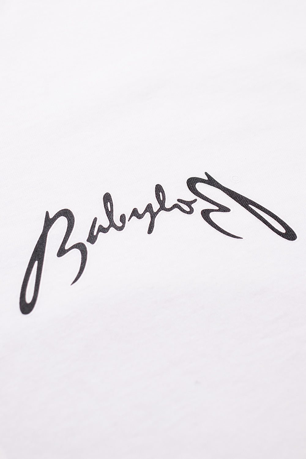 Weißes Babylon LA Surfs Up Tee – Lässiges Oversized-T-Shirt aus robuster 6.5 oz Baumwolle mit markantem Printdesign für einen coolen, zeitlosen Look.