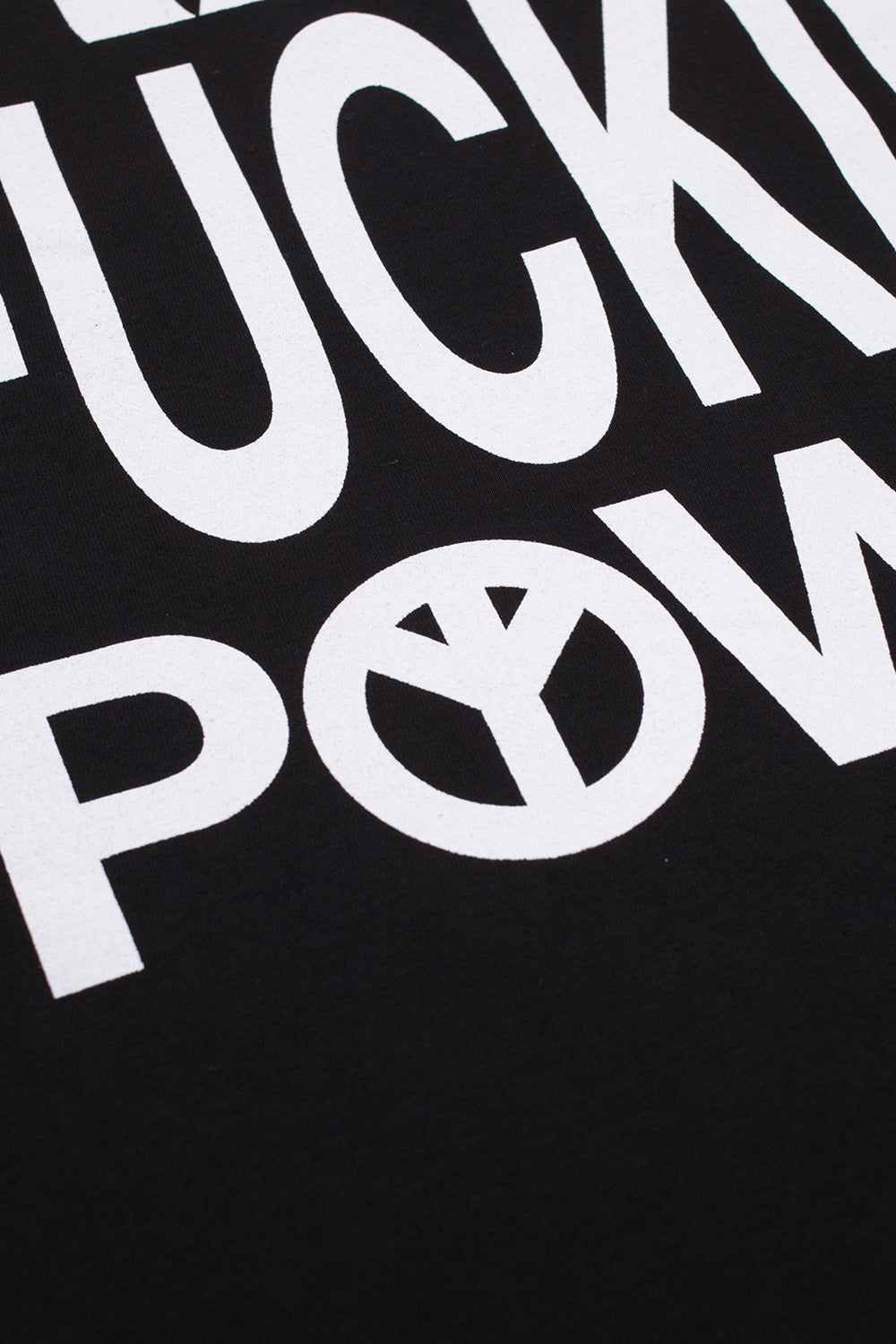 Babylon LA x Iggy Pop RAW FUCKING POWER back print detail on black t-shirt, bold white typography graphic on premium USA-made cotton streetwear essential