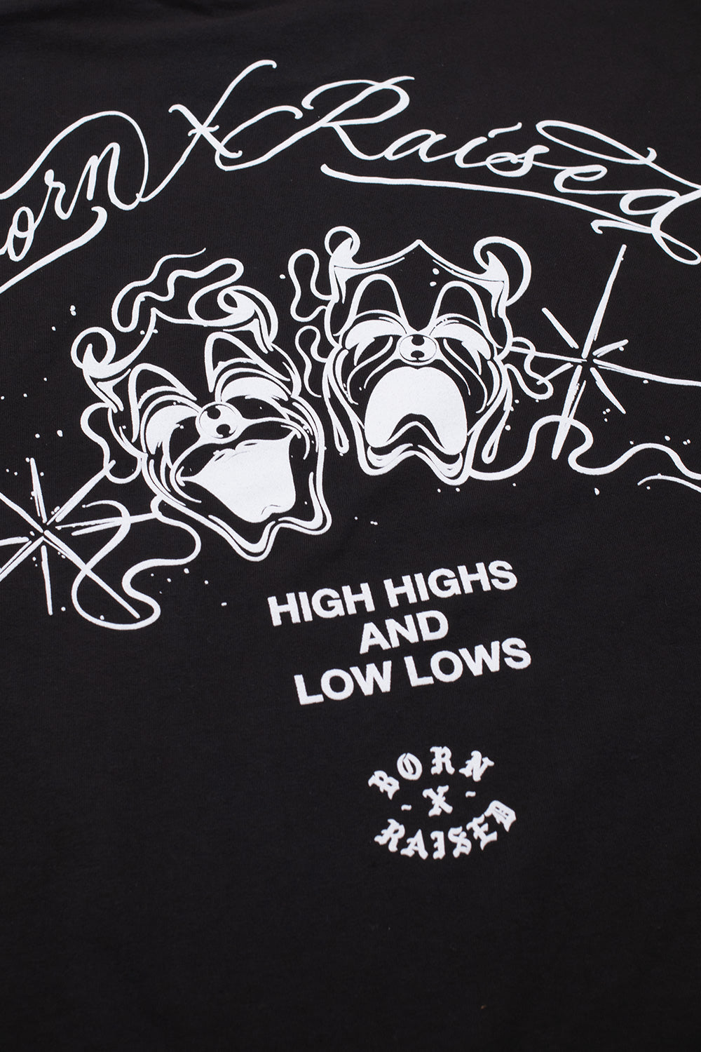 Born X Raised High Highs & Low Lows T-Shirt Black - BONKERS