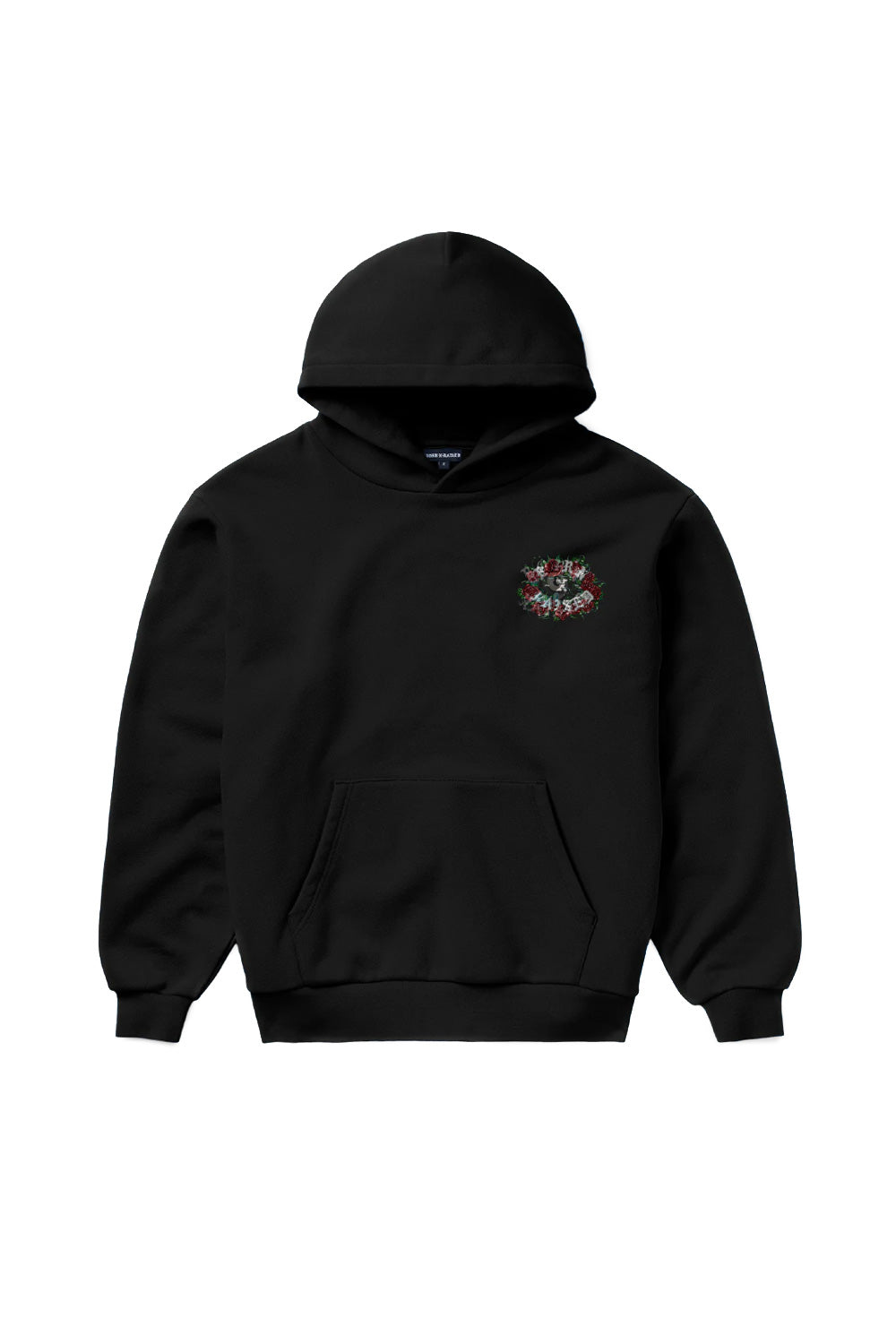Born X Raised Roses Rocker Hoodie Black - BONKERS