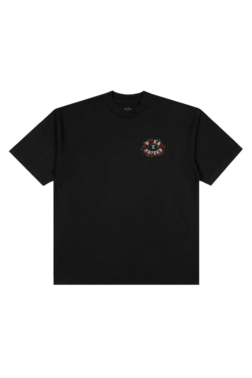 Born X Raised Roses Rocker T-Shirt Black - BONKERS