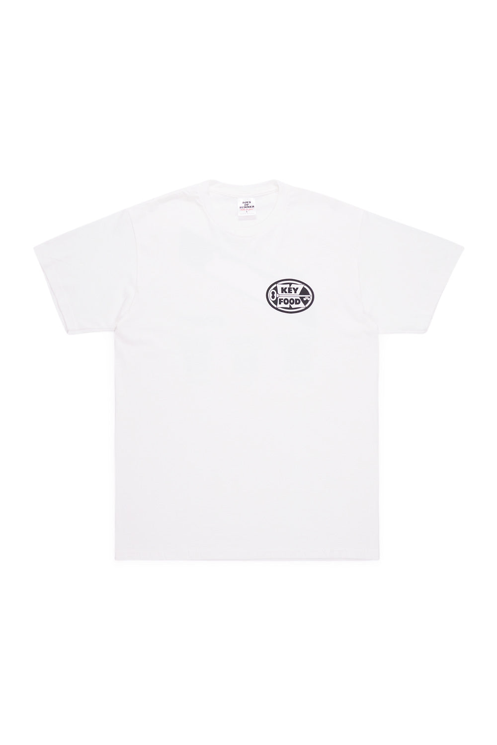 Boys Of Summer Key Food T-Shirt in Weiß – Trendiges weißes T-Shirt mit kreativem Key Food Design für modebewusste Streetstyle-Fans