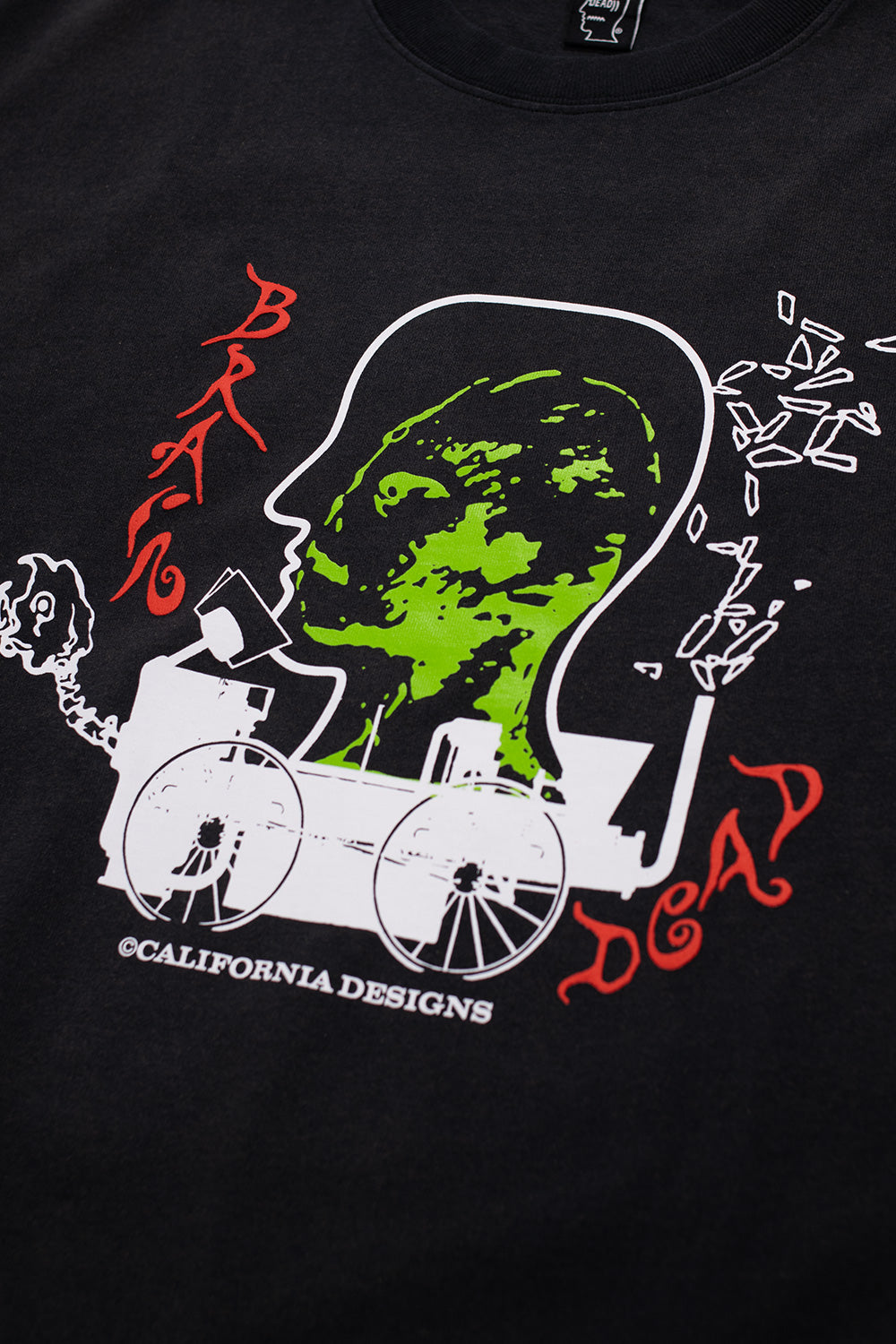 Brain Dead Alien Tractor T-Shirt Washed Black - BONKERS