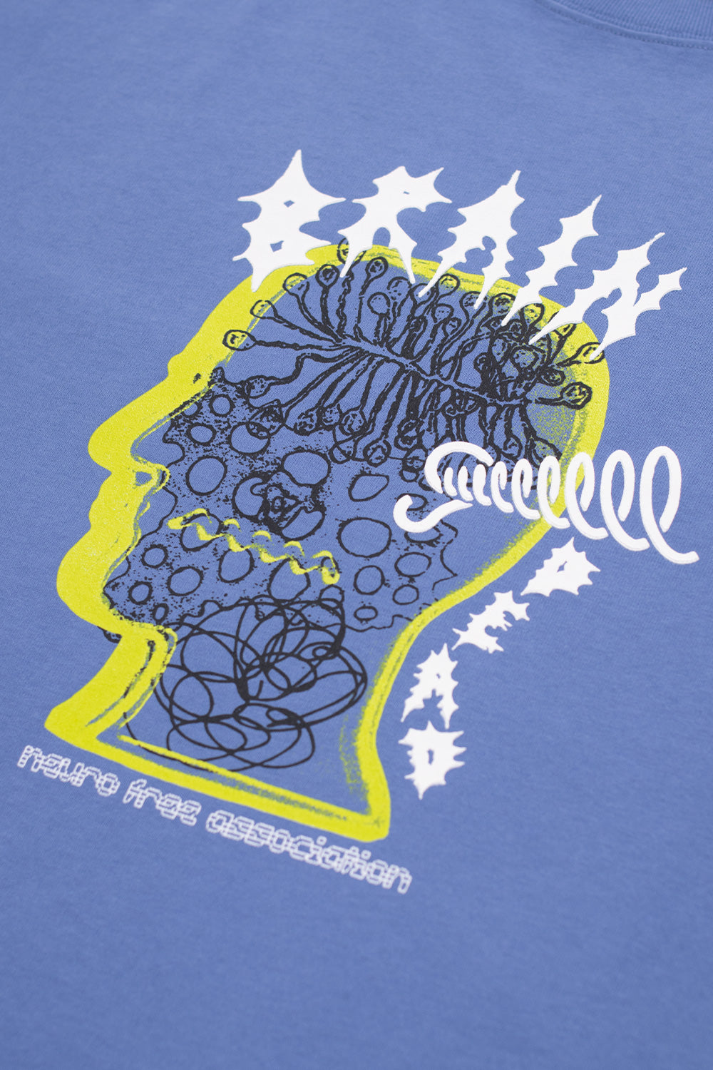 Brain Dead Ringing Ear T-Shirt Blue - BONKERS