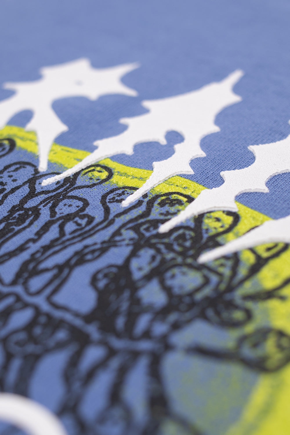 Brain Dead Ringing Ear T-Shirt Blue - BONKERS