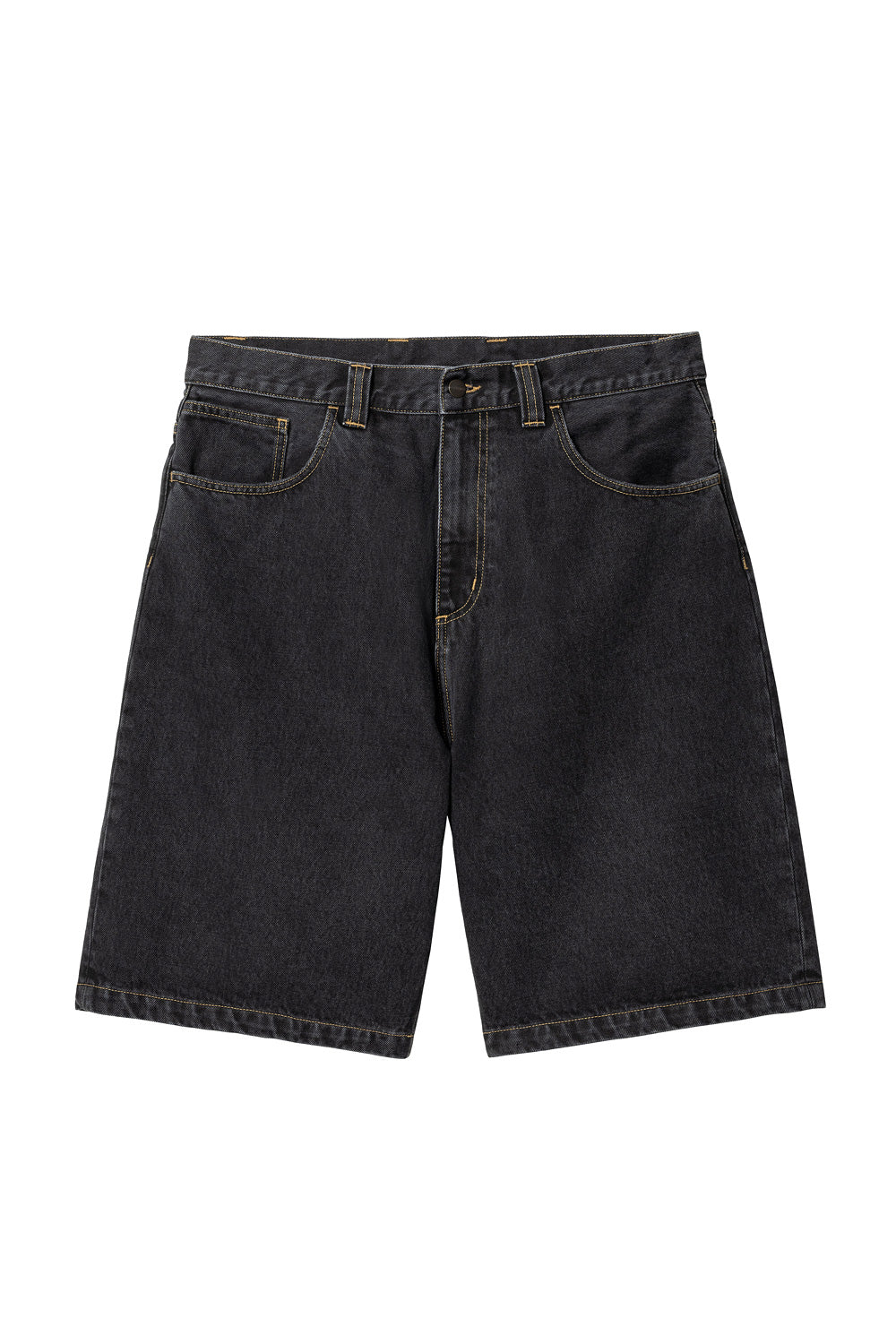 Carhartt WIP Brandon Shorts Schwarz – Robuste Smith-Denim-Shorts mit Loose Straight Fit, niedrigem Schritt und verstärkten Nähten für maximale Langlebigkeit.