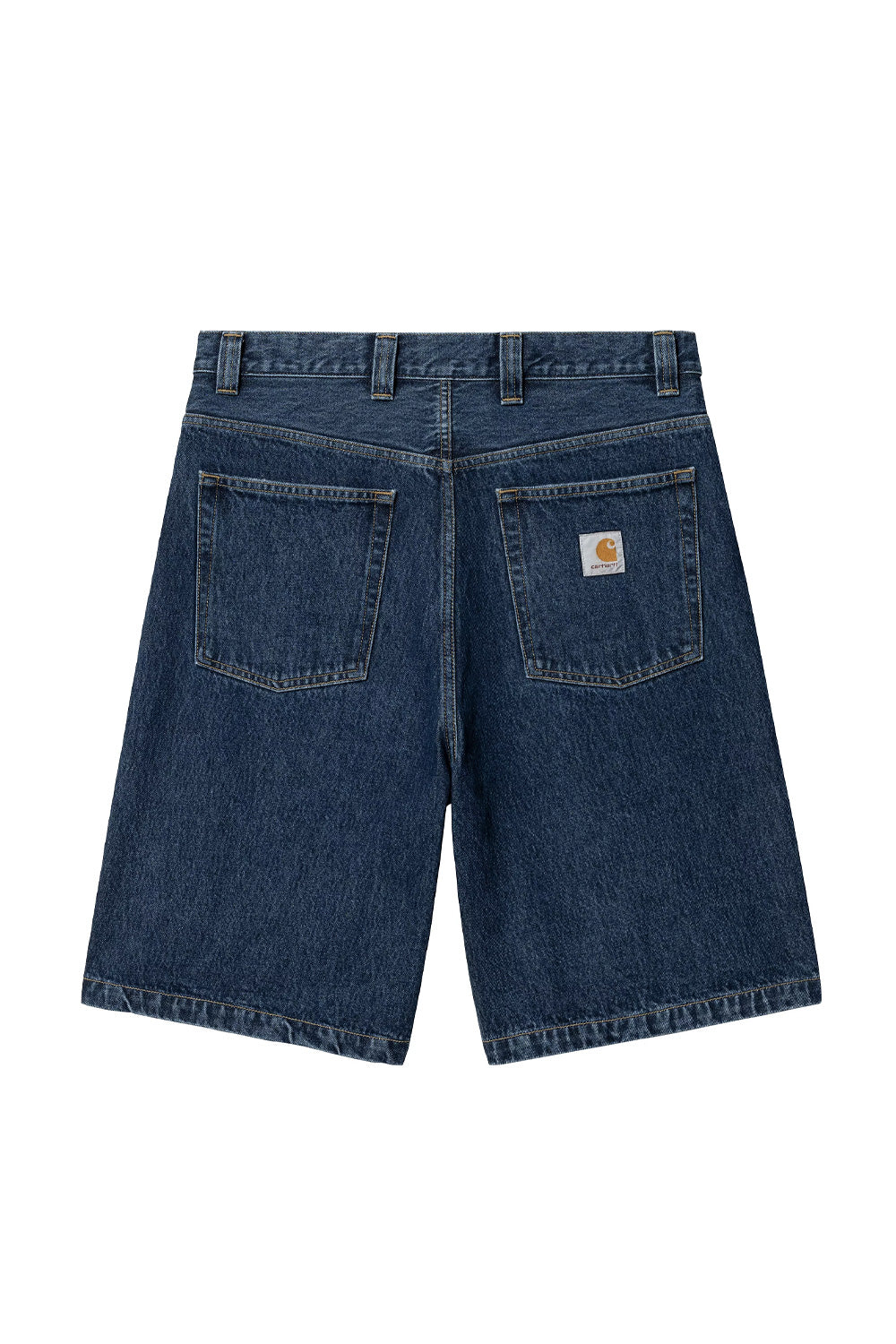 Carhartt WIP Brandon Short Blue – Strapazierfähige 13.5 oz Denim-Shorts mit Stone-Wash-Finish, Loose Straight Fit und atmungsaktivem Baumwollstoff.