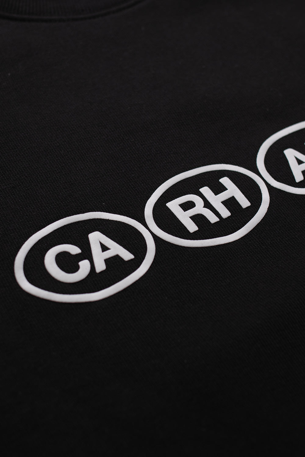 Schwarzes Carhartt WIP Bumper Sweatshirt – Hochwertiges, stückgewaschenes Sweatshirt mit auffälligem Grafik-Puff-Print auf der Vorderseite
