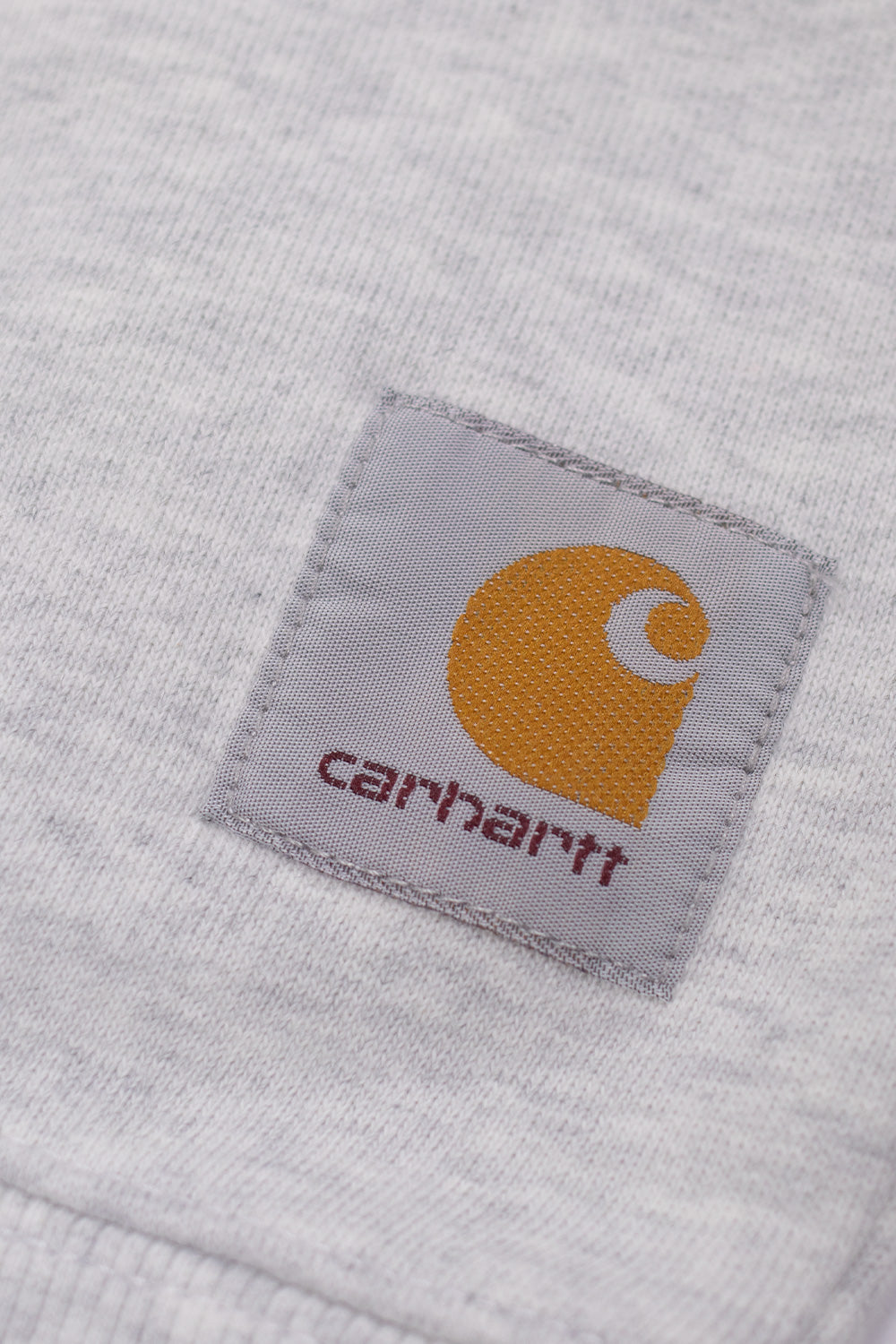 Lässige Carhartt WIP Kapuzenjacke in Grau mit gesticktem Logo auf der Brust