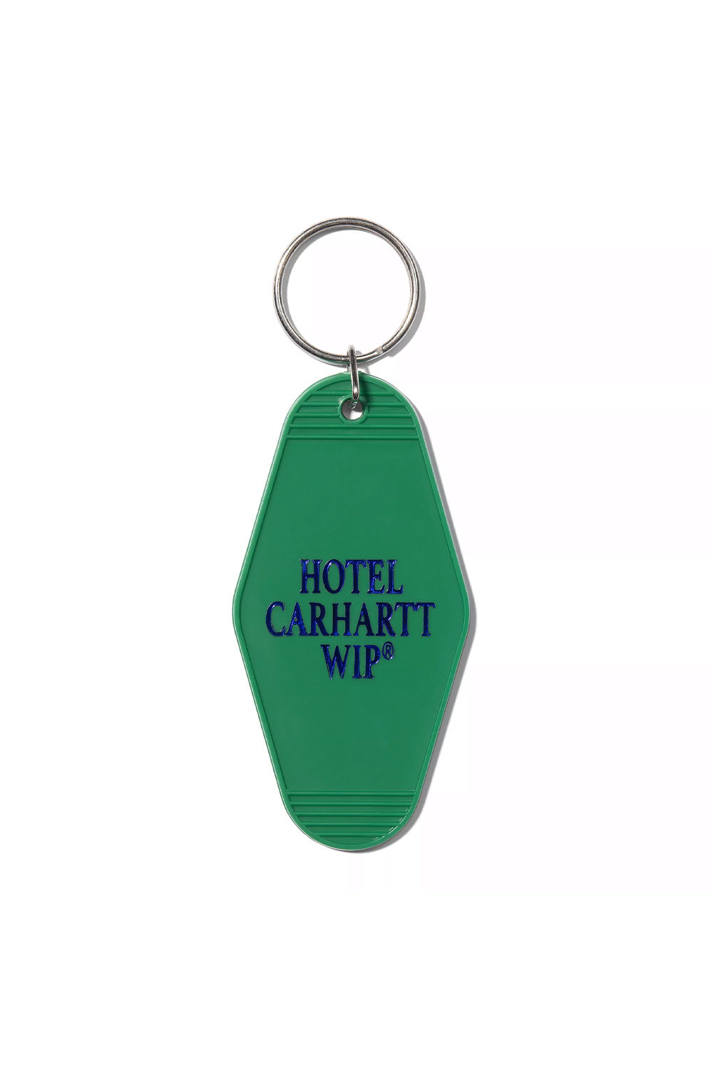 "Vorderansicht des Carhartt WIP Hotel Keys Keychain in Aspen Green – stilvolles Accessoire in modernem Grün, ideal für Schlüssel oder Taschen"