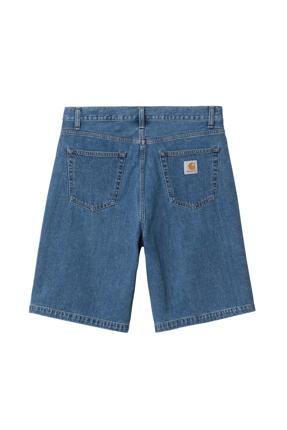 Carhartt WIP Landon Short Blue – Locker geschnittene Denim-Shorts aus 100 % Baumwolle mit Heavy Stone Wash für einen authentischen Vintage-Look.